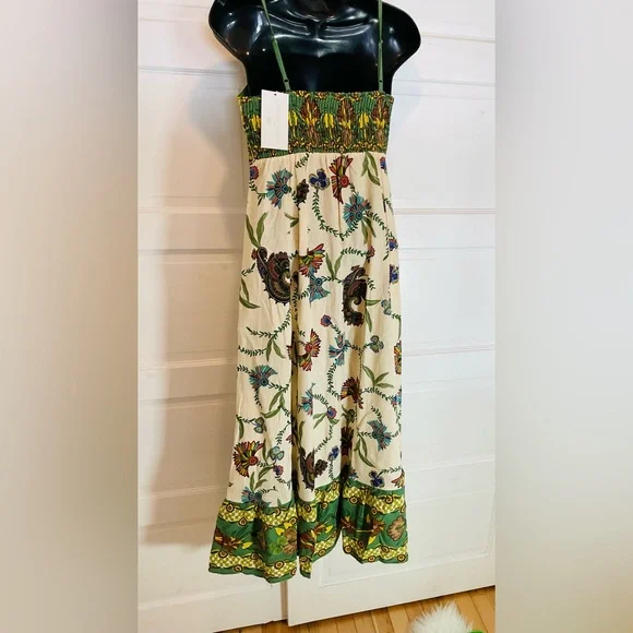 Floral Green and Cream Dress - Picture 4 of 8